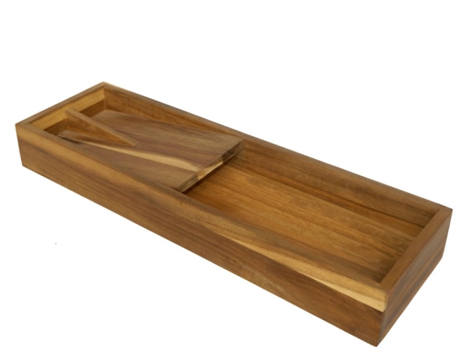 Acacia Wood Knife Organizer - Durable Kitchen Storage Solution